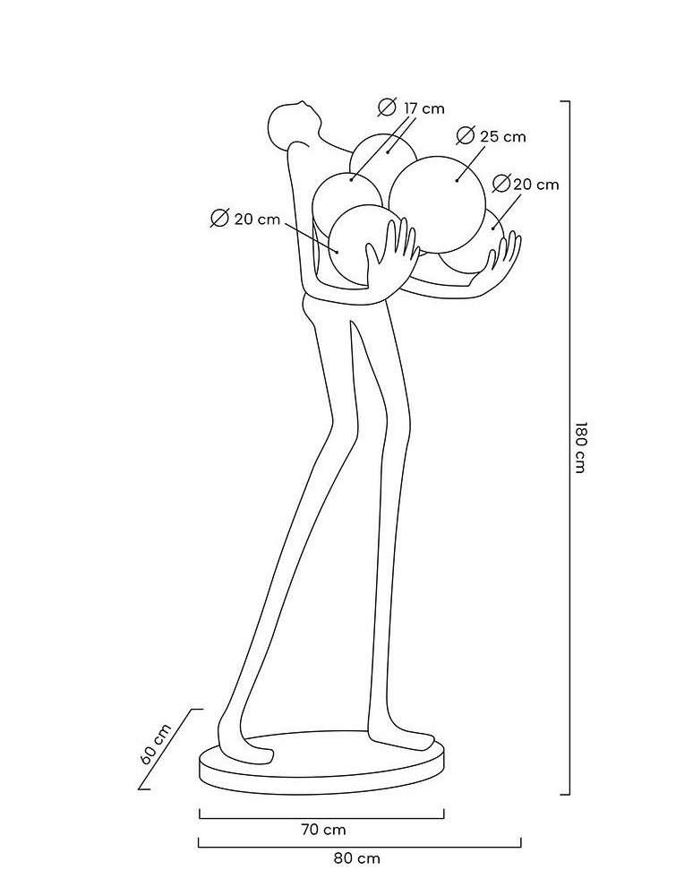 Designer floor lamps - King Home MOOSEE floor lamp HUMAN PREMIUM - fiberglass, glass (MSE1501100339) - product kolory-swiatla.pl 12