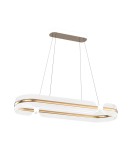 Pendant lamps over the island - Italux Sopla LED Pendant 56W 3900 lm 3000K (Warm White) Gold, White PND-63728-56W-3K-GD - product 1
