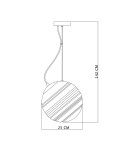 Pendant lamps spheres - Italux Perona Pendant 1xE27 60W Matte Black PND-92389-1-BK - product 2