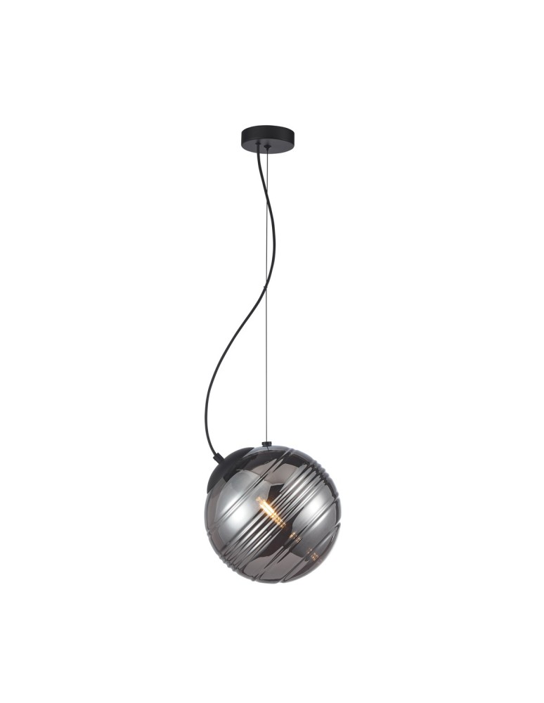 Pendant lamps spheres - Italux Perona Pendant 1xE27 60W Matte Black PND-92389-1-BK - product kolory-swiatla.pl 1