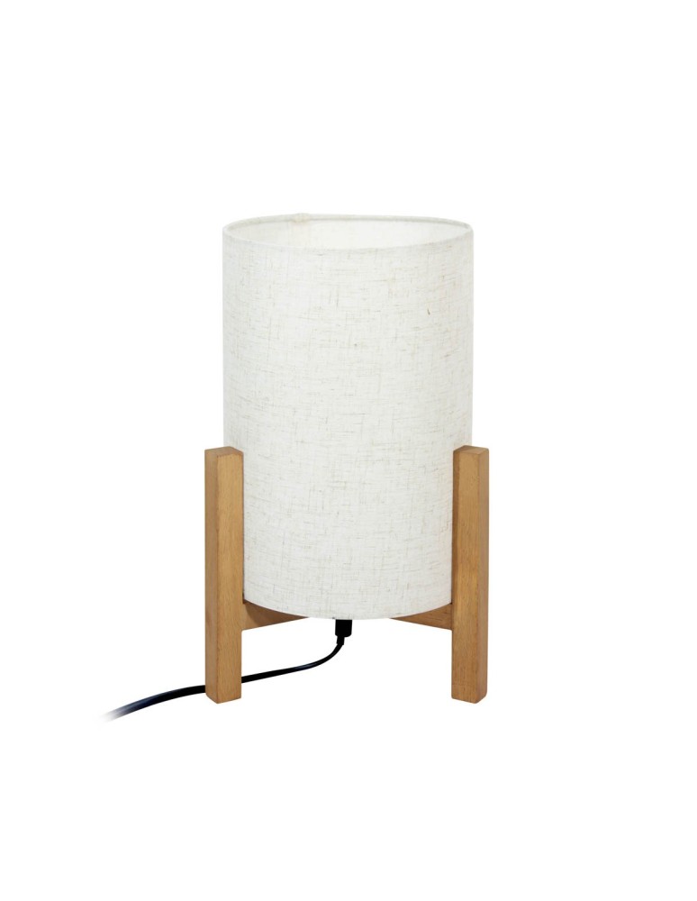 Decorative table lamps - Italux Ones Desk 1xE27 25W White, Wood TB-85930-M-WH-WO - product kolory-swiatla.pl 1