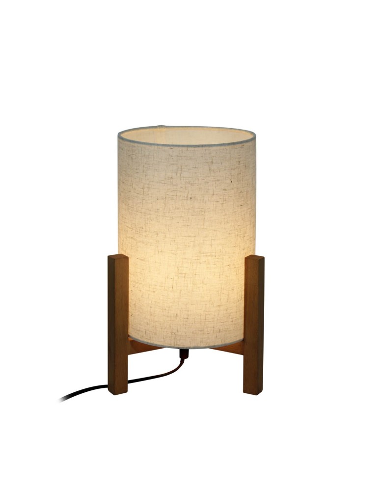 Decorative table lamps - Italux Ones Desk 1xE27 25W White, Wood TB-85930-M-WH-WO - product kolory-swiatla.pl 3