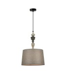 Pendant lamps with lampshade - Italux Nerom Pendant 1xE27 60W Matte Black PND-22374A-BK - product 1