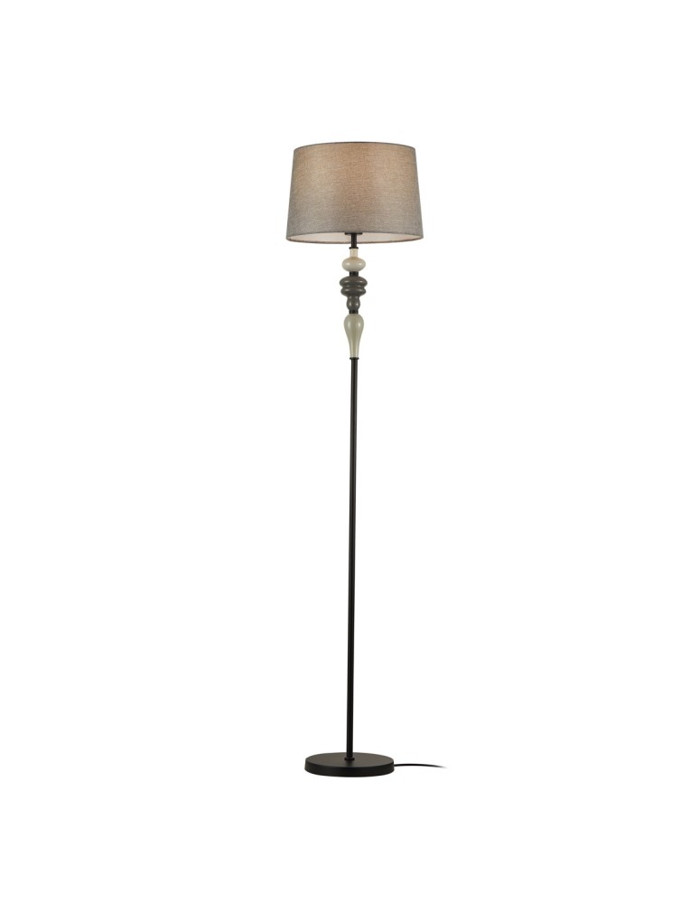 Floor lamps with lampshade - Italux Nerom Standing 1xE27 60W Matte Black FL-22374A-BK - product kolory-swiatla.pl 1