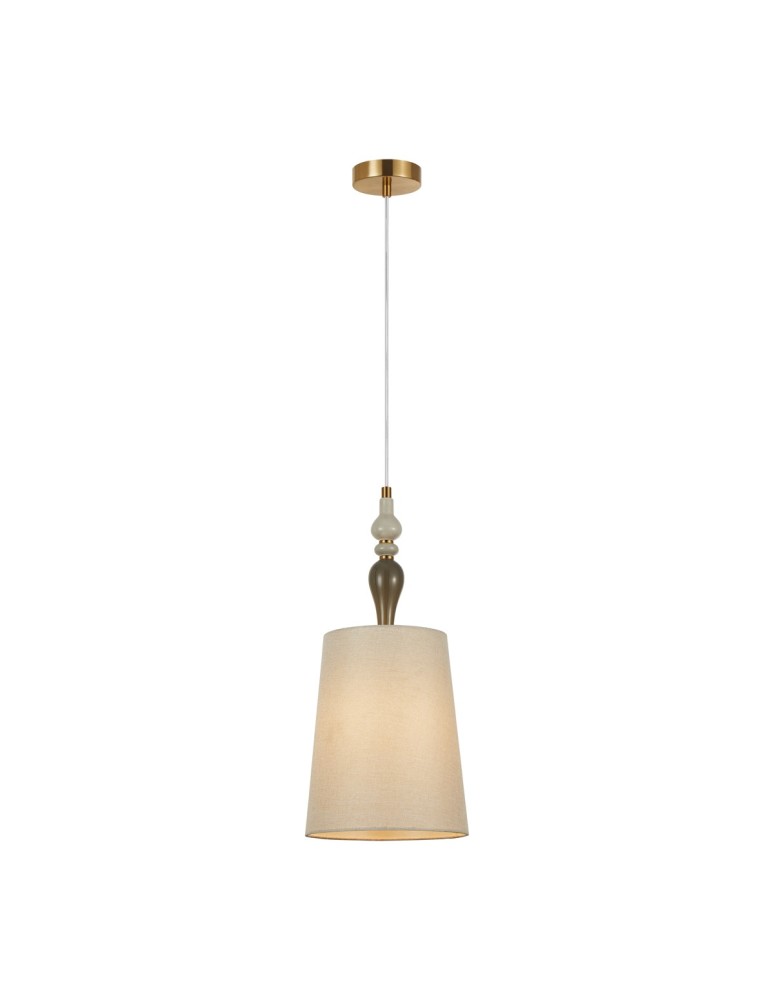 Pendant lamps with lampshade - Italux Moren Pendant 1xE27 60W Antique Bronze PND-84678D-AB - product kolory-swiatla.pl 1