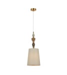 Pendant lamps with lampshade - Italux Moren Pendant 1xE27 60W Antique Bronze PND-84678C-AB - product 1