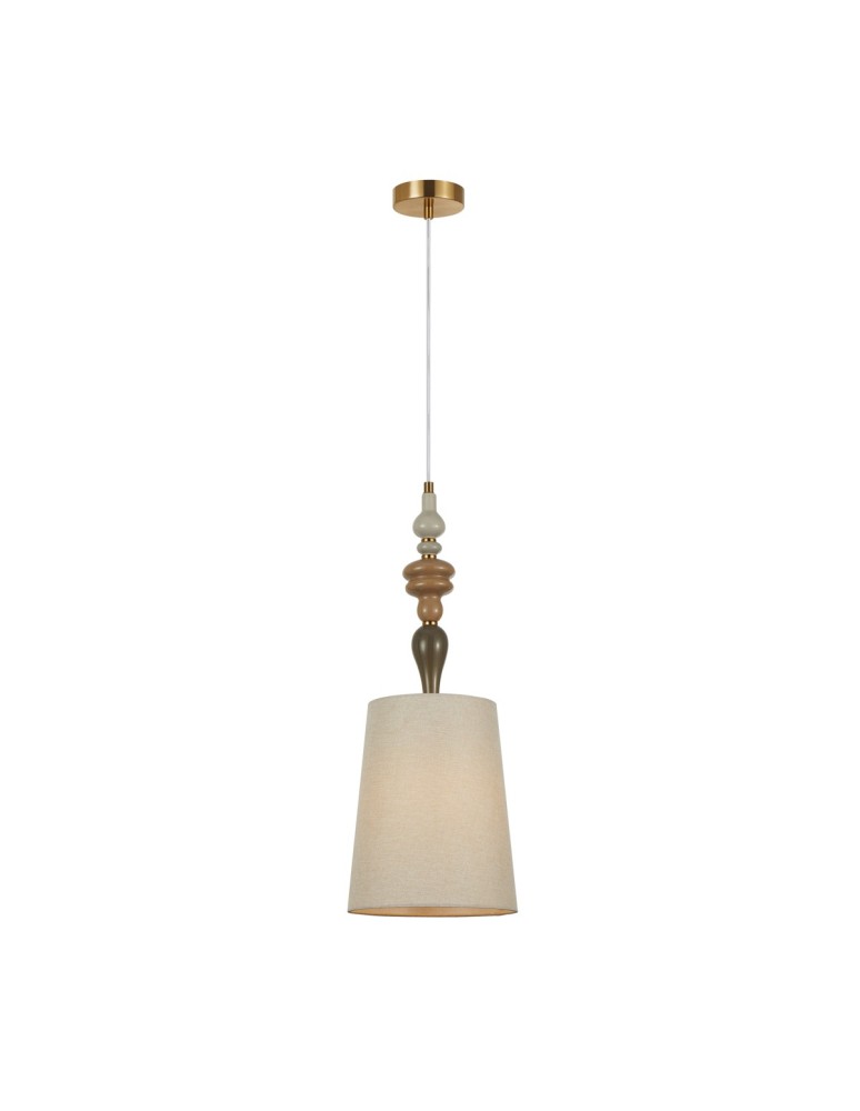 Pendant lamps with lampshade - Italux Moren Pendant 1xE27 60W Antique Bronze PND-84678C-AB - product kolory-swiatla.pl 1