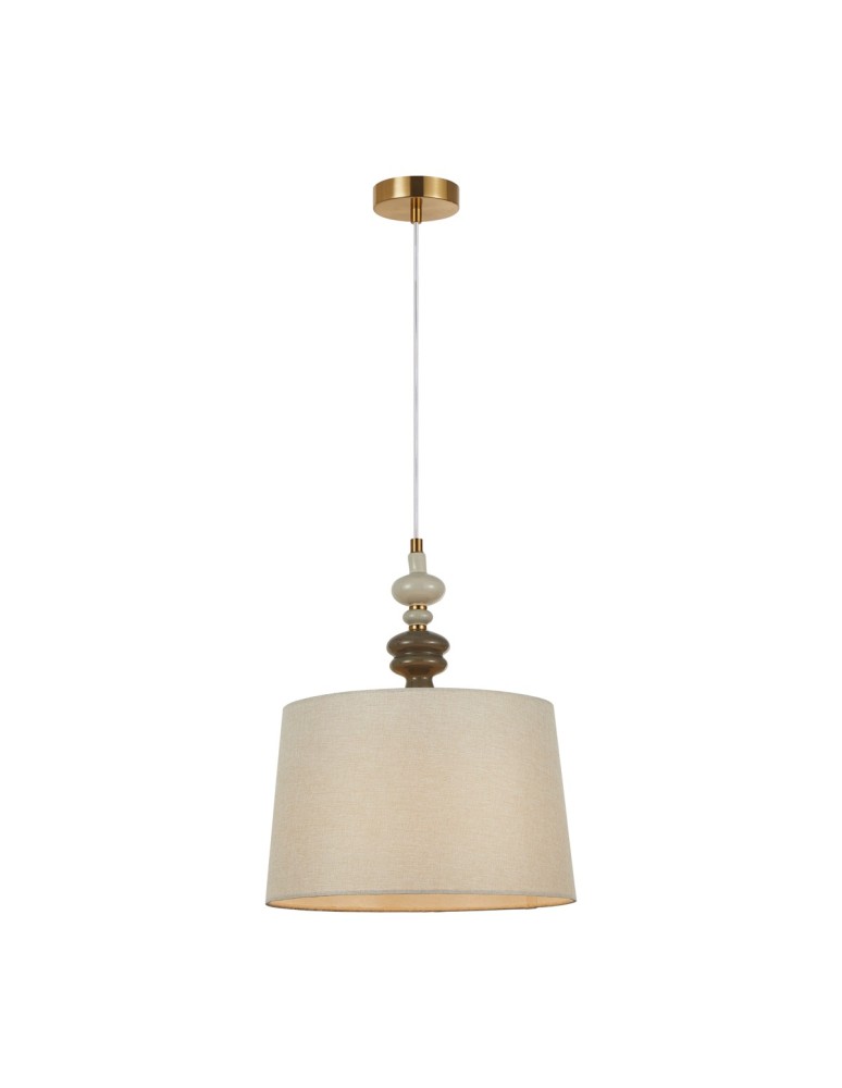 Pendant lamps with lampshade - Italux Moren Pendant 1xE27 60W Antique Bronze PND-84678B-AB - product kolory-swiatla.pl 1