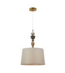 Pendant lamps with lampshade - Italux Moren Pendant 1xE27 60W Antique Bronze PND-84678A-AB - product 1