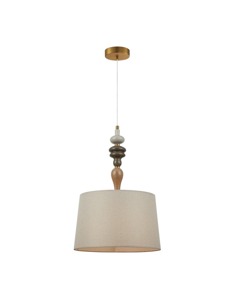 Pendant lamps with lampshade - Italux Moren Pendant 1xE27 60W Antique Bronze PND-84678A-AB - product kolory-swiatla.pl 1