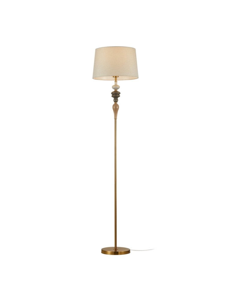 Floor lamps with lampshade - Italux Moren Standing 1xE27 60W Antique Bronze FL-84678A-AB - product kolory-swiatla.pl 1