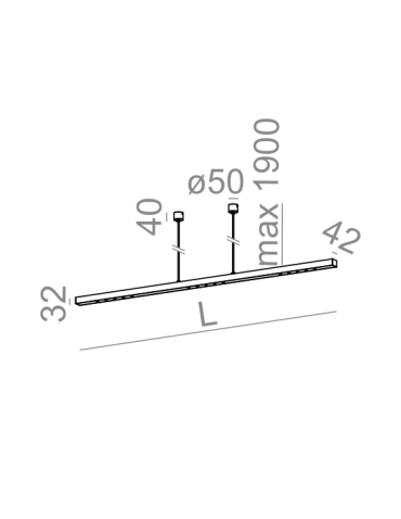 Aqform LENS LINE Pendant section LED 149cm 10W 1130lm 50284 - product 2