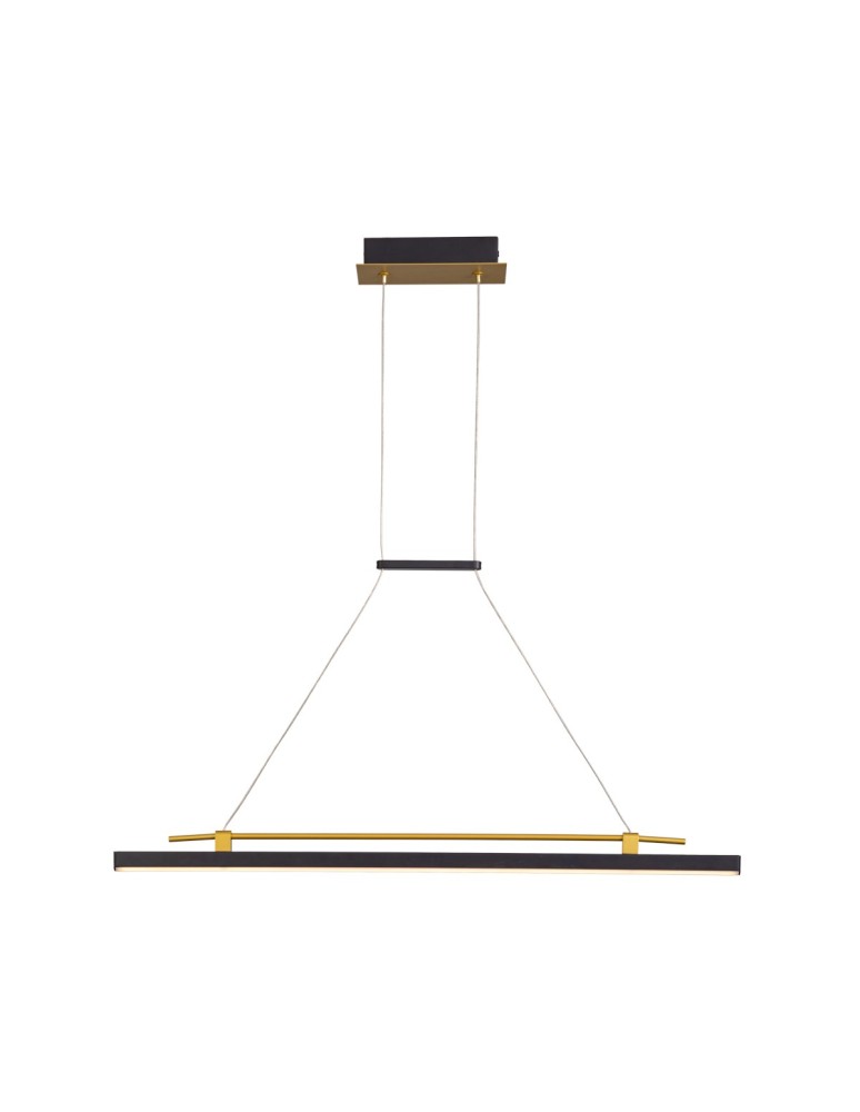 Pendant lamps - Italux Merlot LED Pendant 16W 560 lm 3000K (Warm White) Black, Gold PND-54638F-16W-3K-BK-GD - product kolory-swiatla.pl 1