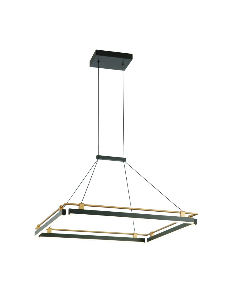 Pendant lamps - Italux Merlot Pendant LED 44W 1460 lm 3000K (Warm White) Black, Gold PND-54638S-44W-3K-BK-GD - product kolory-swiatla.pl 1