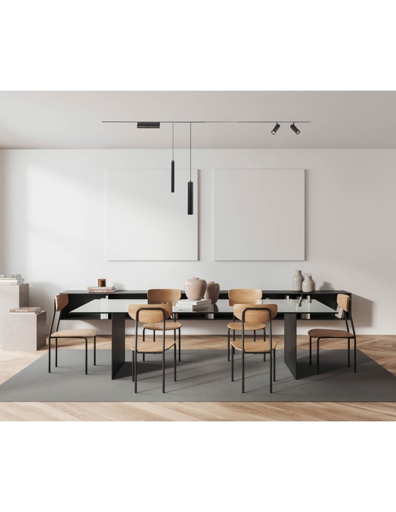 Magnetic rail lamps - Italux Magnetic Mersa for Magnetic System 12xLED 12W 960 lm 3000K (Warm White) Black TRM-25367-12W-3K - product kolory-swiatla.pl 4