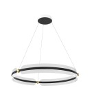 Pendant lamps circles - Italux Faris Pendant LED 53W 3600 lm 3000K (Warm White) Black, Gold PND-62738-53W-3K-BK-GD - product 1