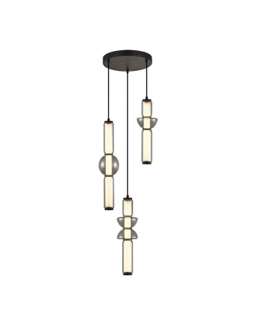 Italux Bruni Pendant 3xLED 57W 6638 lm 3000K (Warm White) Black matte PND-27372-3A-57W-BK
