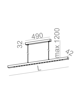 Aqform LENS LINE Pendant 143cm 17W 1890lm 50292 - product 2