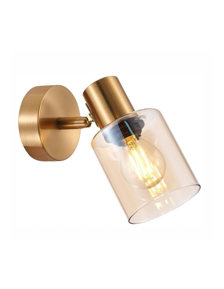 Adjustable ceiling lamps - spots - Italux Santia Spotlight/Spot 1xE14 40W Brass SPL-65342-1-BRO-AMB - product kolory-swiatla.pl 1