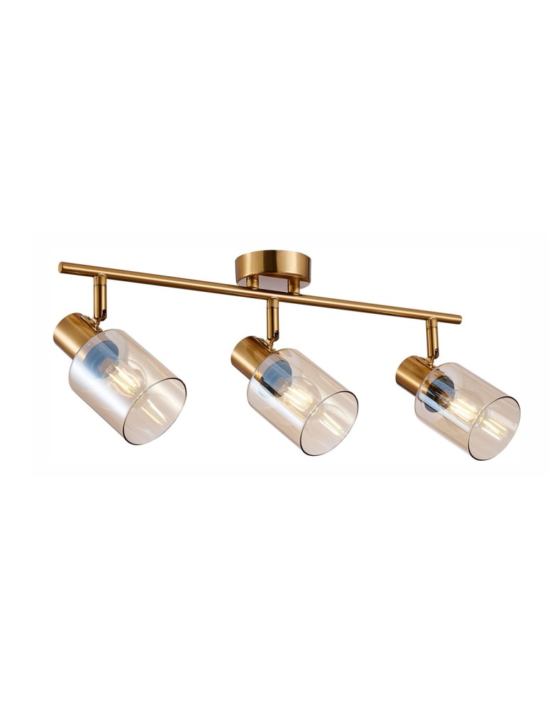 Adjustable ceiling lamps - spots - Italux Santia Spotlight/Spot 3xE14 40W Brass SPL-65342-3-BRO-AMB - product kolory-swiatla.pl 1