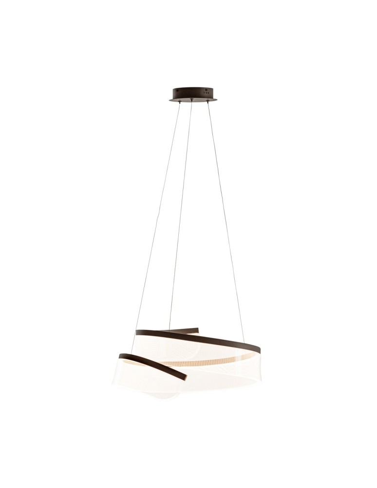 LED pendant lamps - Italux Rustin Pendant LED 45W 2356lm 3000K (Warm White) Coffee PND-58728-45W-3K - product kolory-swiatla.pl 1