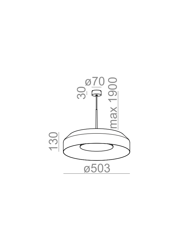 LED pendant lamps - Aqform MAXI RING Pendant dot LED 230V 34W 2290lm 50518 - product kolory-swiatla.pl 2