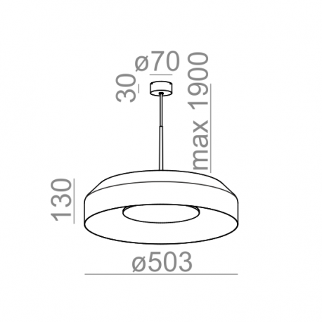 Aqform MAXI RING Wisząca dot LED 230V 34W 2290lm 50518