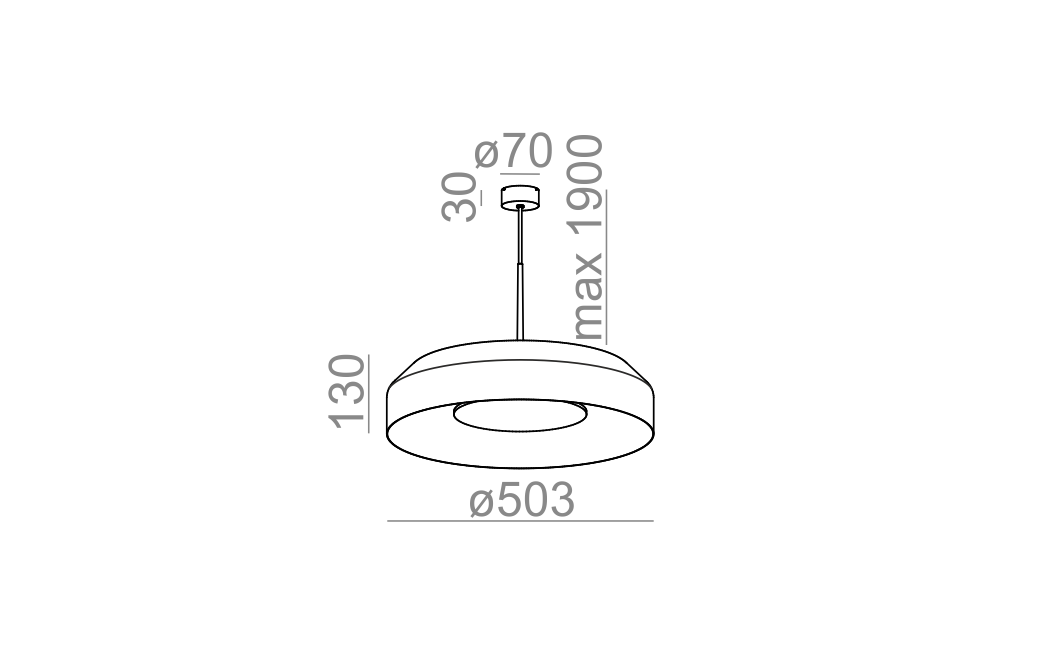 Aqform MAXI RING Wisząca dot LED 230V 34W 2290lm 50518