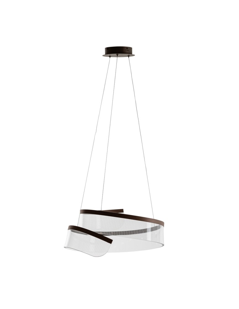 LED pendant lamps - Italux Rustin Pendant LED 45W 2356lm 3000K (Warm White) Coffee PND-58728-45W-3K - product kolory-swiatla.pl 4