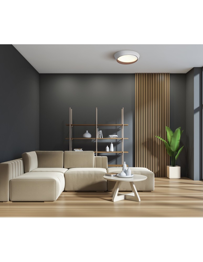 LED Plafonds - Italux Lucano LED Plafond 35W 1850 lm 3000K (Warm White) White, Gold PLF-83748-35W-3K - product kolory-swiatla.pl 2