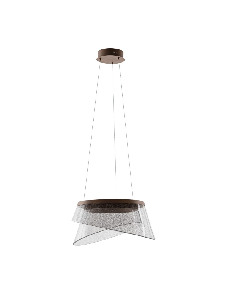 LED pendant lamps - Italux Foren LED Pendant 47W 3400 lm 3000K (Warm White) Brown PND-59178-47W-3K - product kolory-swiatla.pl 3