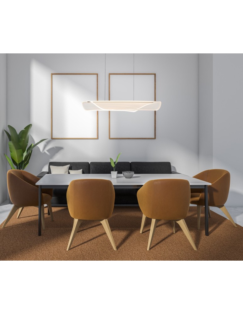 Pendant lamps over the island - Italux Casel Pendant LED 32W 1600 lm 3000K (Warm White) Coffee PND-57882-32W-3K - product kolory-swiatla.pl 4