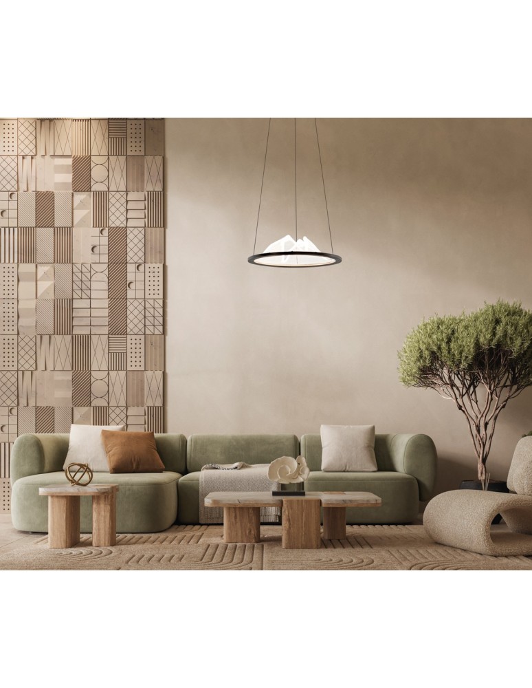 LED pendant lamps - Italux Baret Pendant LED 26W 900 lm 3000K (Warm White) Coffee PND-58038-26W-3K - product kolory-swiatla.pl 4