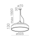 Aqform MAXI RING Wisząca LED 30,5W 2420lm 59629