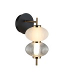 Modern wall lamps - Italux Testa Wall lamp 1xLED 8W 480 lm 3000K (Warm white) Black, white, transparent WL-84938-2-BK - product 1