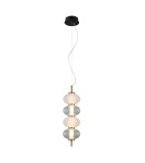 Single pendant lamps - Italux Testa Pendant 4xLED 16W 1000 lm 3000K (Warm White) Black, white, transparent PND-84938-4V-BK - product 1