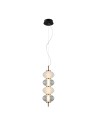 Italux Testa Pendant 4xLED 16W 1000 lm 3000K (Warm White) Black, white, transparent PND-84938-4V-BK