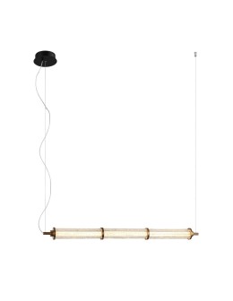 Italux Sanpo Wisząca 1xLED 9W 780 lm 3000K (Ciepła biel) Czarny, przezroczysty PND-26384-3-GD-CL