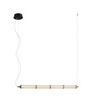 Pendant lamps over the island - Italux Sanpo Pendant 1xLED 11W 900 lm 3000K (Warm White) Black, Transparent PND-26384-4-GD-CL - product 1