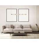 Pendant lamps over the island - Italux Sanpo Pendant 1xLED 11W 900 lm 3000K (Warm White) Black, Transparent PND-26384-4-GD-CL - product 2