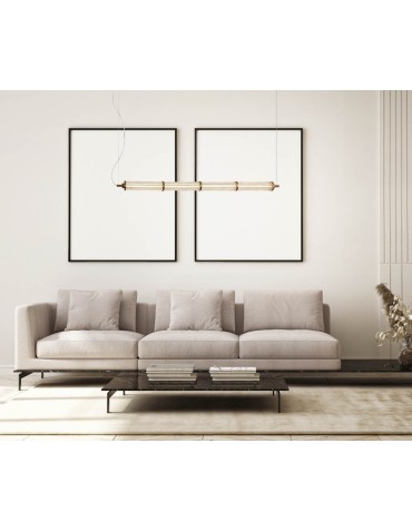 Italux Sanpo Wisząca 1xLED 11W 900 lm 3000K (Ciepła biel) Czarny, przezroczysty PND-26384-4-GD-CL - produkt 2