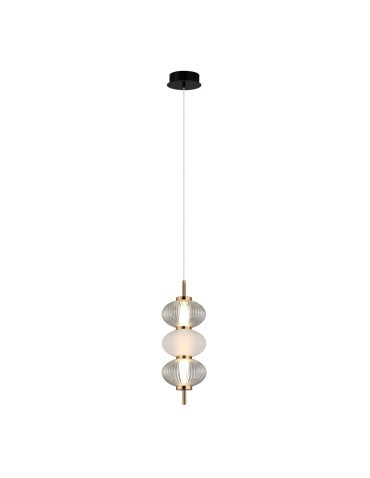 Italux Testa Pendant 1xLED 12W 790 lm 3000K (Warm White) Black, White, Transparent PND-84938-3-BK