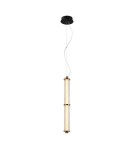 Single pendant lamps - Italux Sanpo Pendant 1xLED 6W 490 lm 3000K (Warm White) Black, Transparent PND-26384-2V-GD-CL - product 1