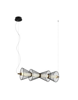 Italux Sanke Wisząca 1xLED 15W 600 lm 3000K (Ciepła biel) Czarny PND-63849-4-BK