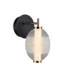 Modern wall lamps - Italux Rinot Wall lamp 1xLED 8W 470 lm 3000K (Warm white) Black, white, transparent WL-45372-1-WH-CL - product 1