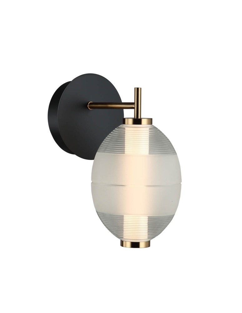 Modern wall lamps - Italux Rinot Wall lamp 1xLED 8W 470 lm 3000K (Warm white) Black, white, transparent WL-45372-1-WH-CL - product kolory-swiatla.pl 1