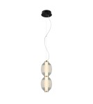 Single pendant lamps - Italux Rinot Pendant 1xLED 16W 980 lm 3000K (Warm White) Black, White, Transparent PND-45372-2-WH-CL - product 1