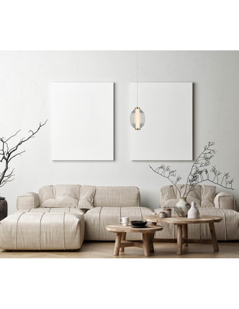 Single pendant lamps - Italux Rinot Pendant 1xLED 8W 500 lm 3000K (Warm White) Black, White, Transparent PND-45372-1-WH-CL - product kolory-swiatla.pl 2