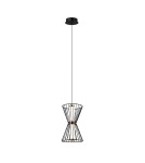 Single pendant lamps - Italux Sanke Pendant 1xLED 8W 380 lm 3000K (Warm White) Black PND-63849-2-BK - product 1