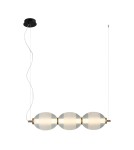 Pendant lamps over the island - Italux Rinot Pendant 1xLED 22W 1200 lm 3000K (Warm White) Black, white, transparent PND-45372-3-WH-CL - product 1